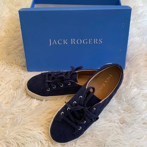 Jack Rogers Women’s Eyelet Sneakers, Navy, Size 6.5